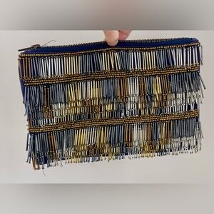 Jasper & Jeera Beaded Fringe Clutch